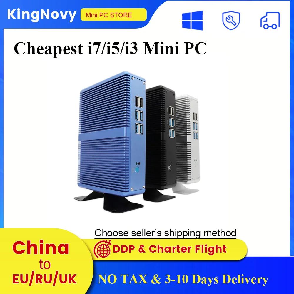 KingNovy Ҹ ̴ PC i7 i5 7200U i3 7100U DDR4/DDR3 Windows 10 Pro Linux HTPC VGA HDMI WiFi Barebone Nuc ǻ
